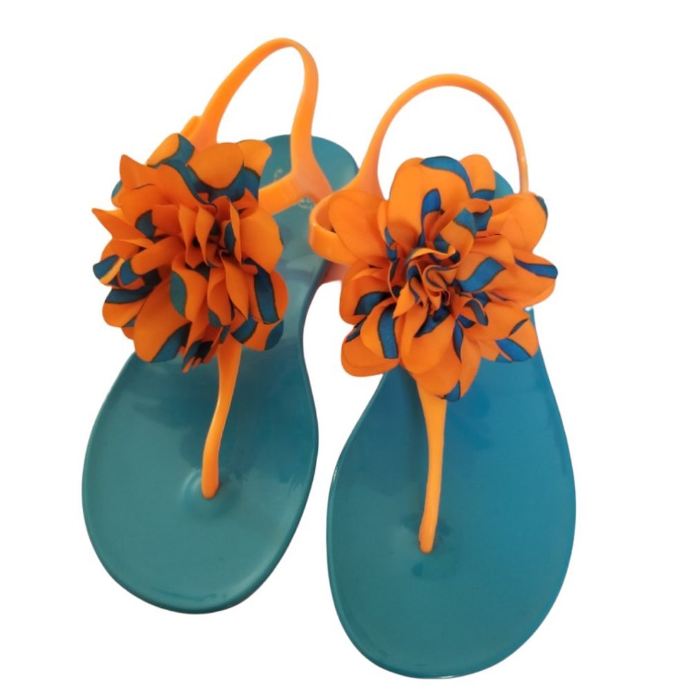 Funky Shoe floral jelly shoes size 6